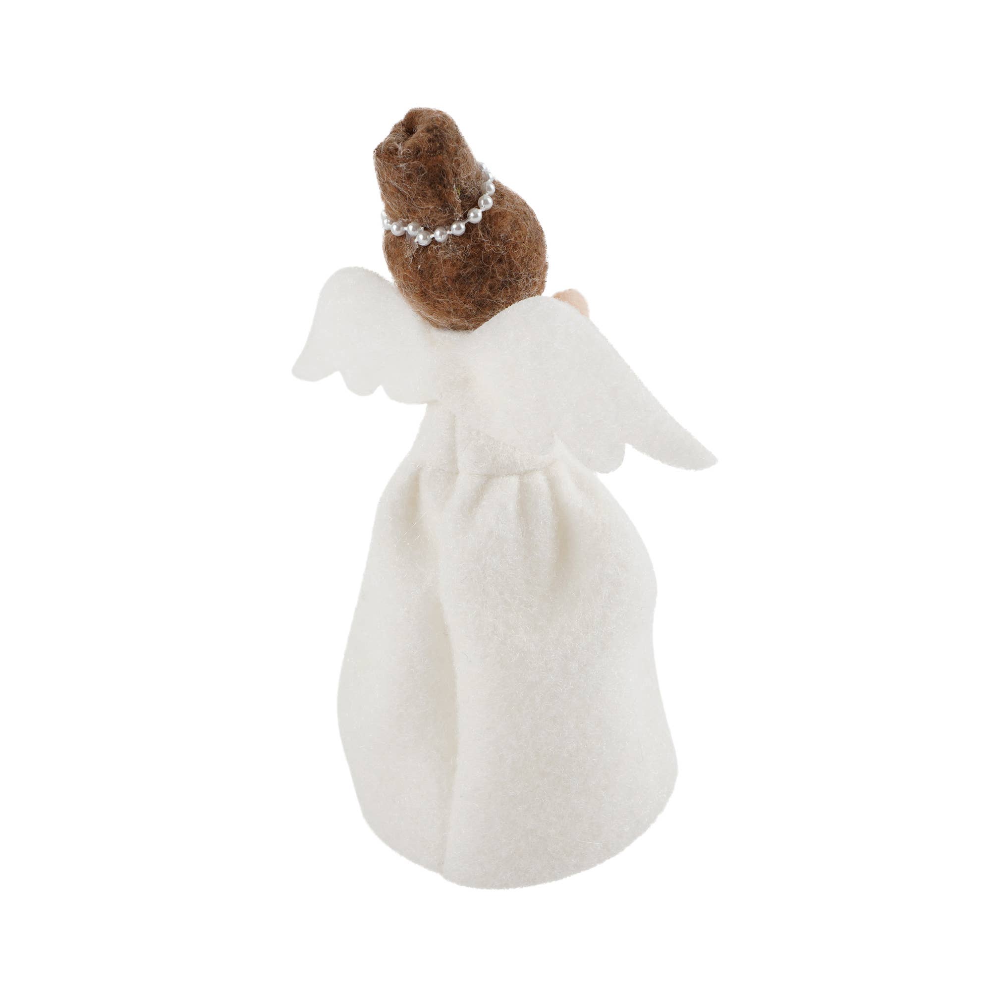 CGB Giftware - Wholesale Tree Topper - Christmas Felt Dark Haired Angel Tree Topper4