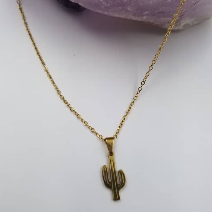 magnolia jewelry - Wholesale Jewelry Set - Western Cactus Necklace and Stud Earrings Jewelry Set1