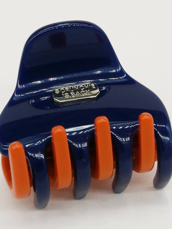 Tweekleurig pincet - Cognac & marine voor wholesale door Scrunchie is back