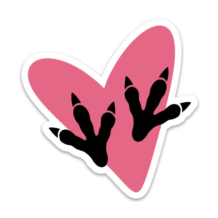 Empreintes de dinosaures | Animaux | Autocollant imperméable | 2,5" pour la vente par Rebel and Siren Stickers