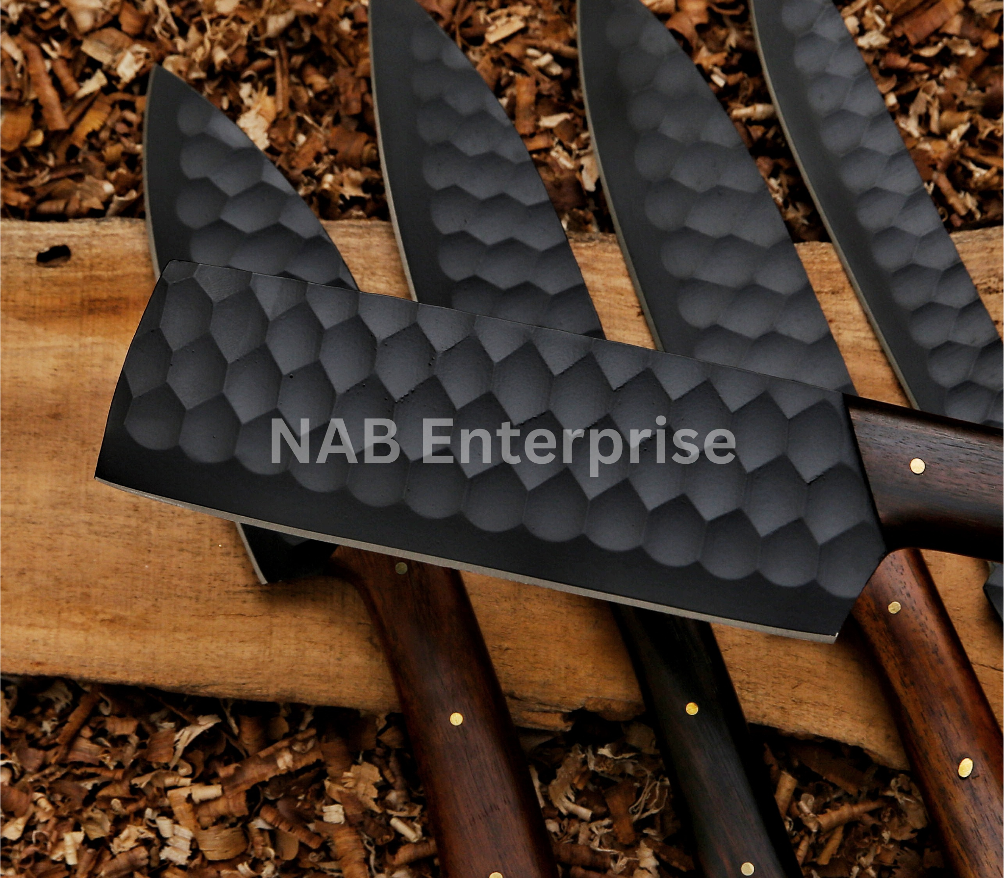 Bravohandicrafts - Wholesale Knife Set - Carbon Steel Chef Set, BBQ Chef Set Hand Forged Chef Knives 5