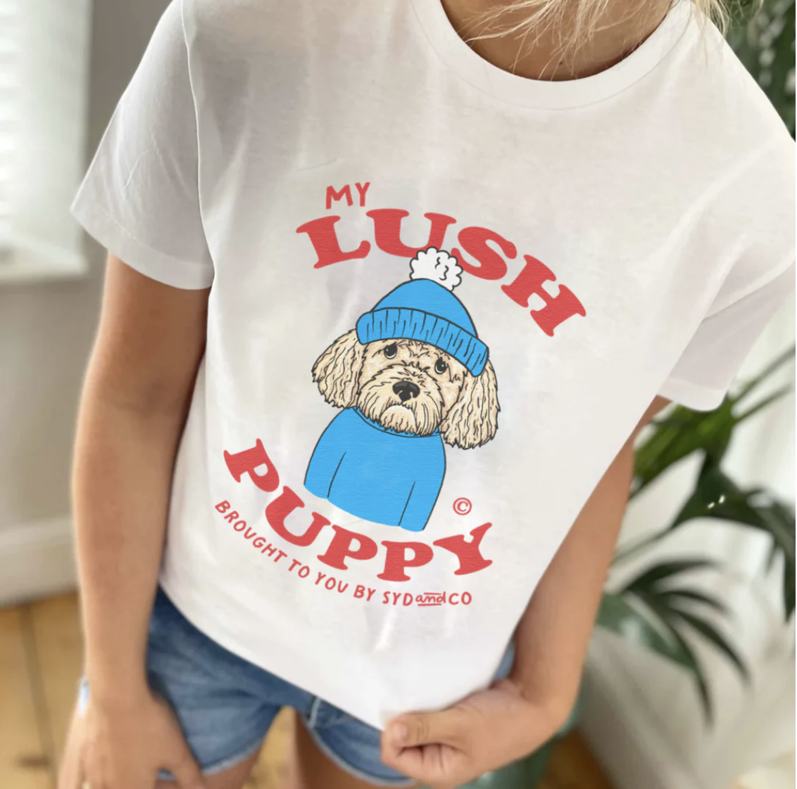 Syd&Co - Wholesale Screen printed t-shirt – unisex - My Lush Puppy Personalised T-shirt0