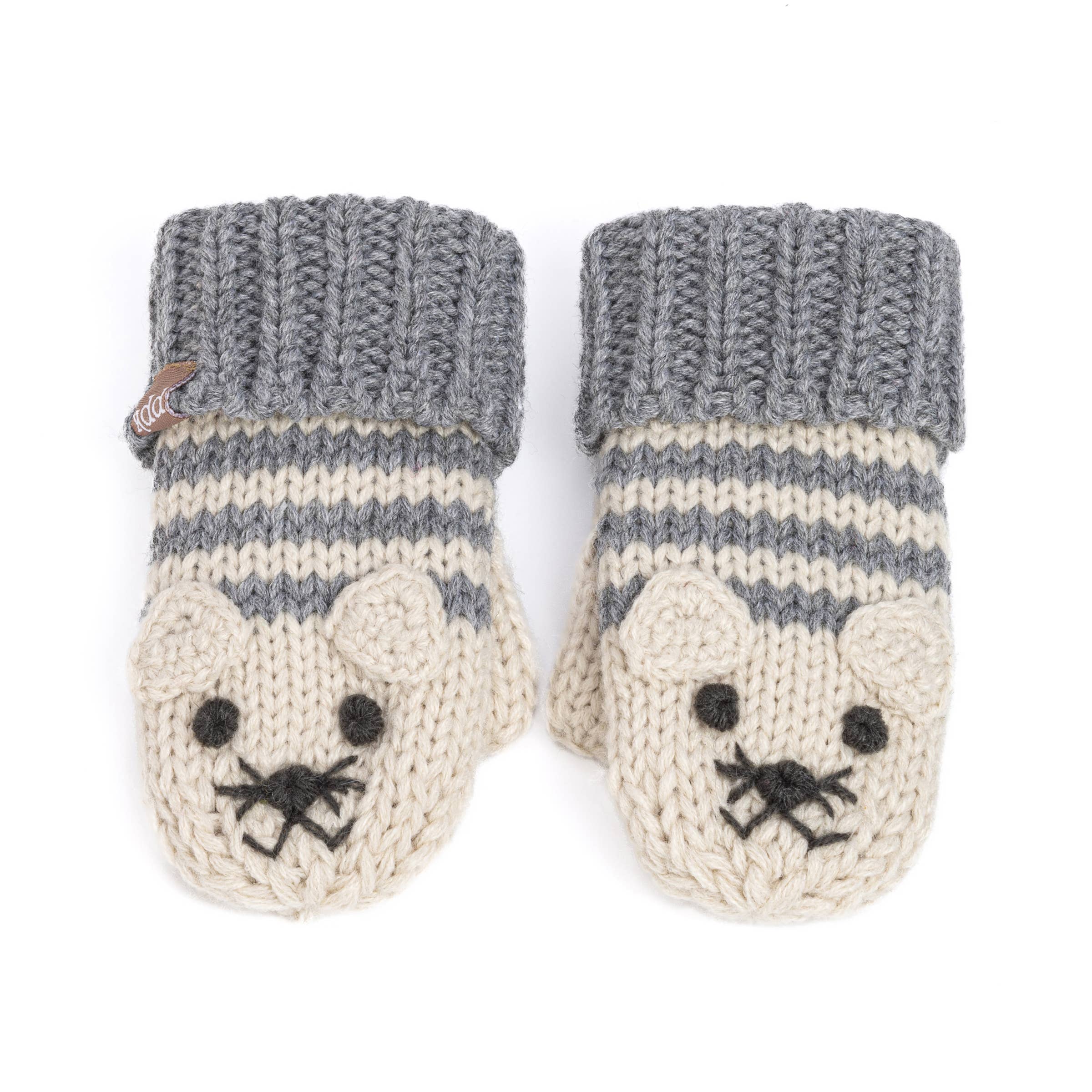 Peppercorn Kids - Wholesale Mittens - Kids - Knitted Cat Mittens - Toddler / Little Kids / Big Kid - Gray8