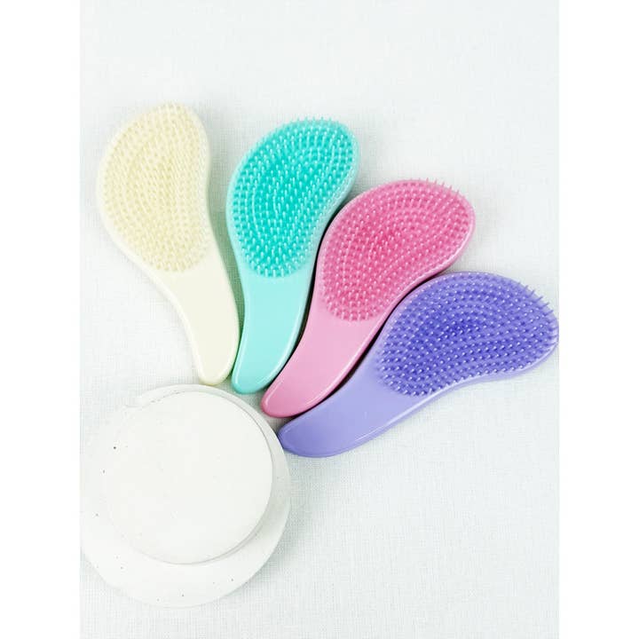 MIX COLOR Glide on Easy Grip Soft Solid Tone Hair Brush for wholesale on Faire
