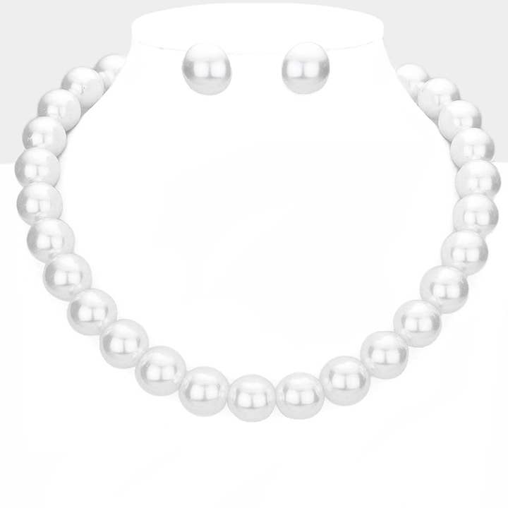 Sensibling Corp. - Wholesale Beaded/Pearl Necklace - 12MM PEARL NECKLACE
