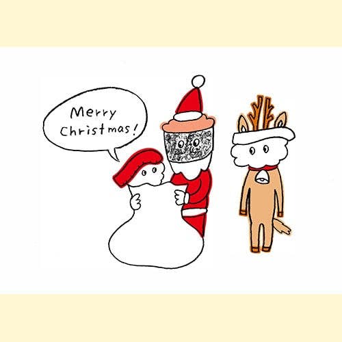 Konno Printing Greeting Card Sushi Santa Claus L20S006 for wholesale by Greeting Life America
