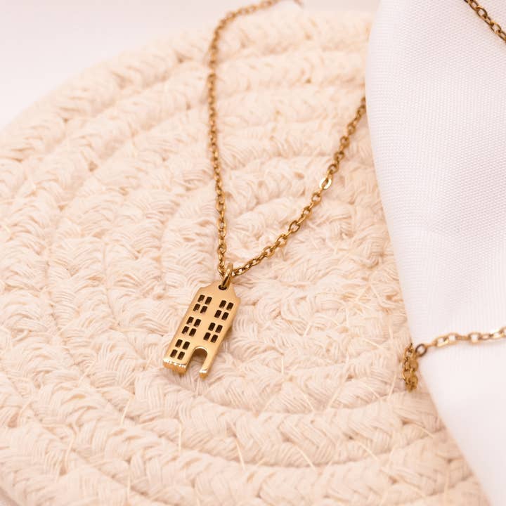 Halsband Grachtenhus Hus Kedja i guld 18k förgyllt för wholesale av Tilda&Theo