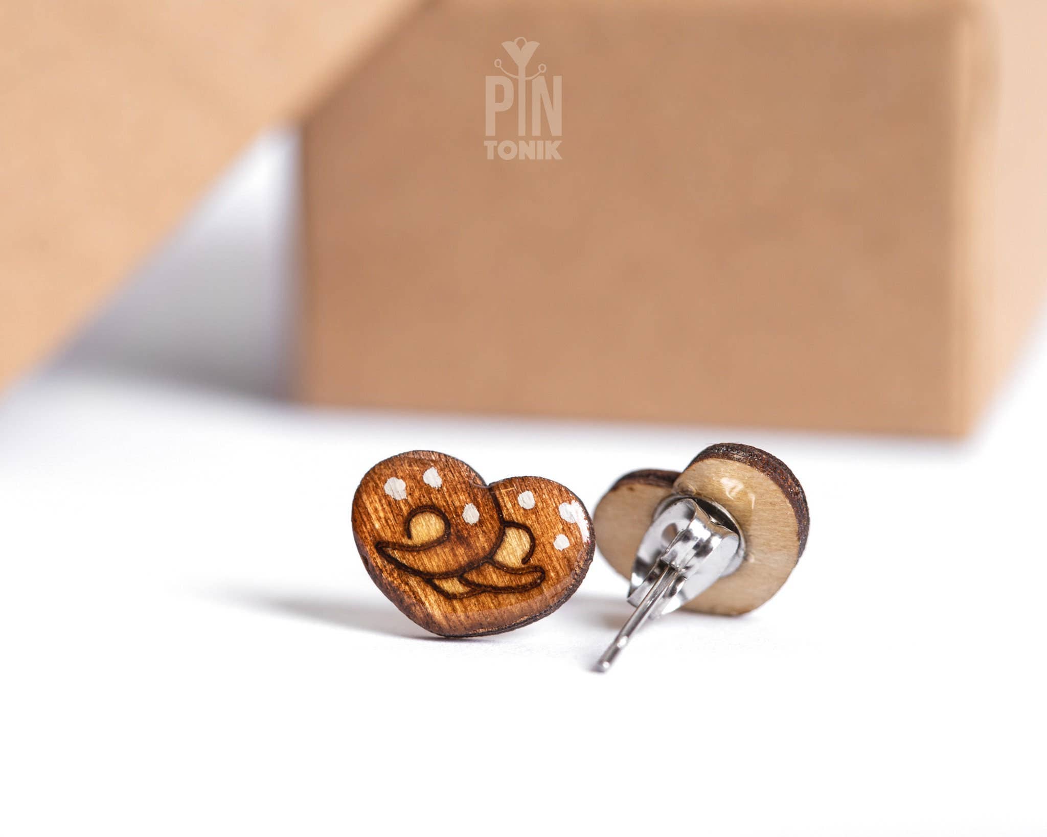 PinTonik - Wholesale Stud/Post Earrings - Pretzel Miniature Food Stud Earrings - Funny Gifts2