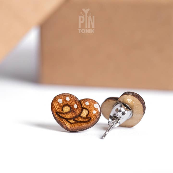 PinTonik - Wholesale Stud/Post Earrings - Pretzel Miniature Food Stud Earrings - Funny Gifts2