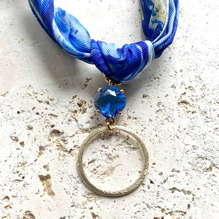VB&CO Designs Handmade Jewelry - Wholesale Scarf - Women's - Scarf necklace knotted Lord’s Prayer Van Gogh starry night