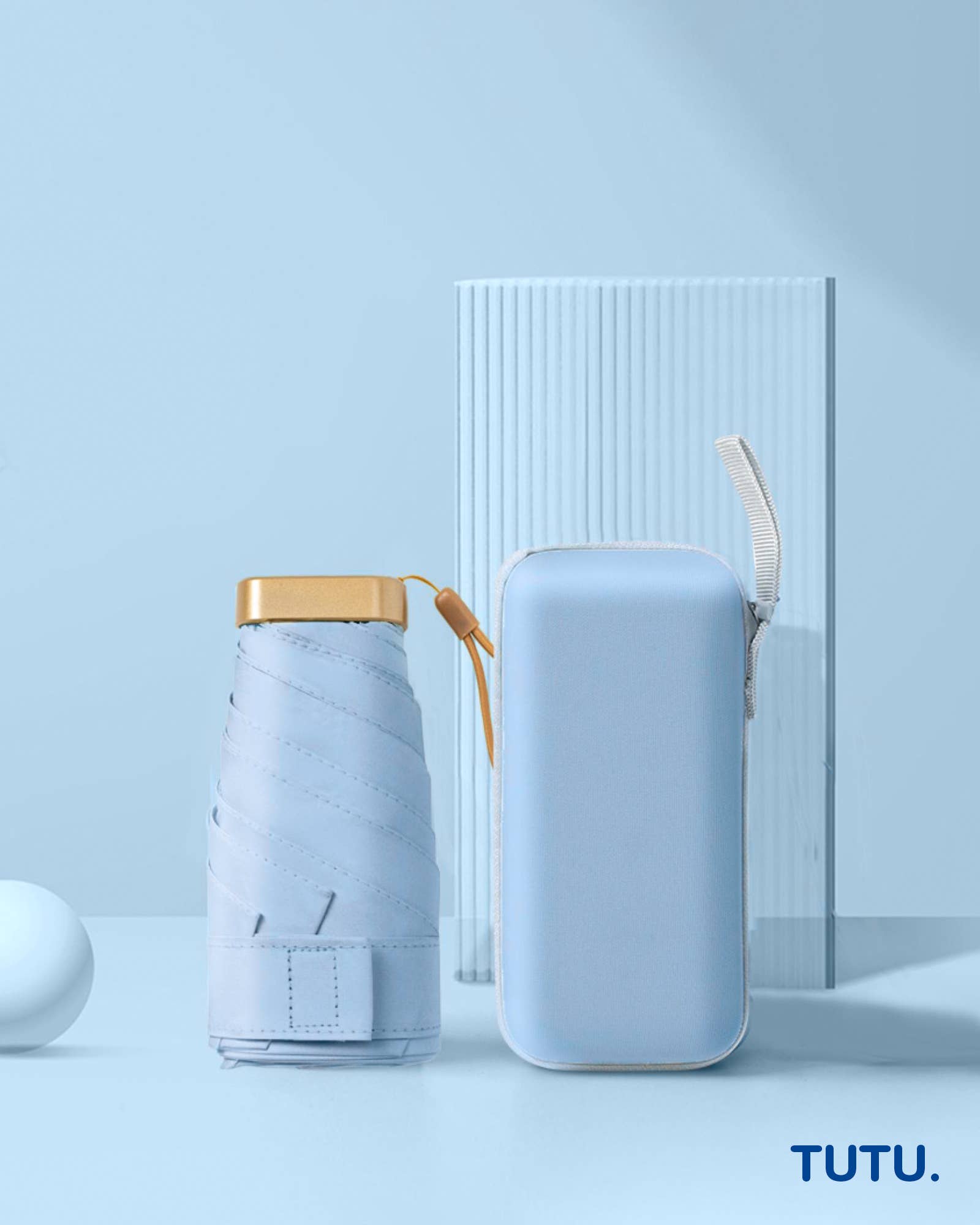 TUTU Home - Tableware & Decor – wholesale Paraply - Dam – ”Carte” Pocket Mini Paraply - Babyblå2