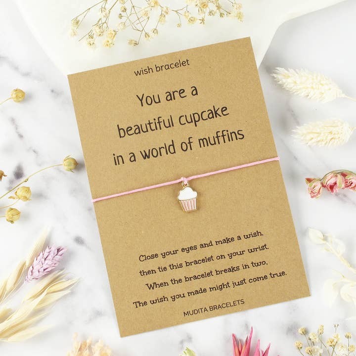 Mudita Bracelets – wholesale Charm/dangle bracelet – A Beautiful Cupcake Wish Bracelet