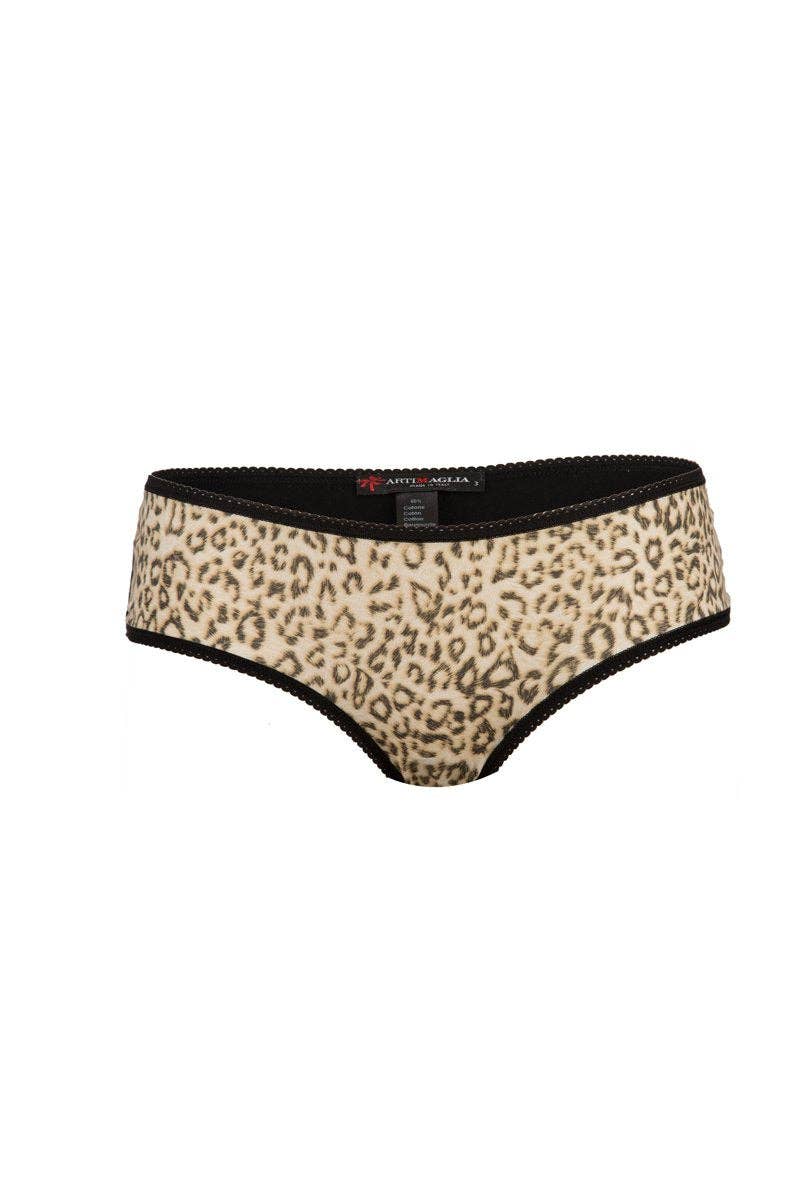 zwart Madiva Set met Luipaardprint van Micromodal en Filoscozia-katoen voor groothandel op Faire3