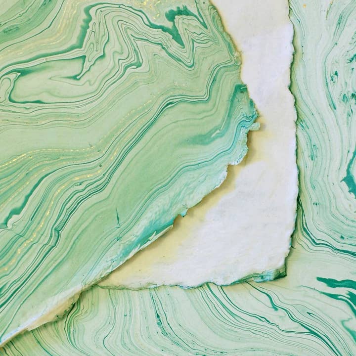 Sustain & Heal - Wholesale Flat Wrap - Mint Green Marble Sheet #362