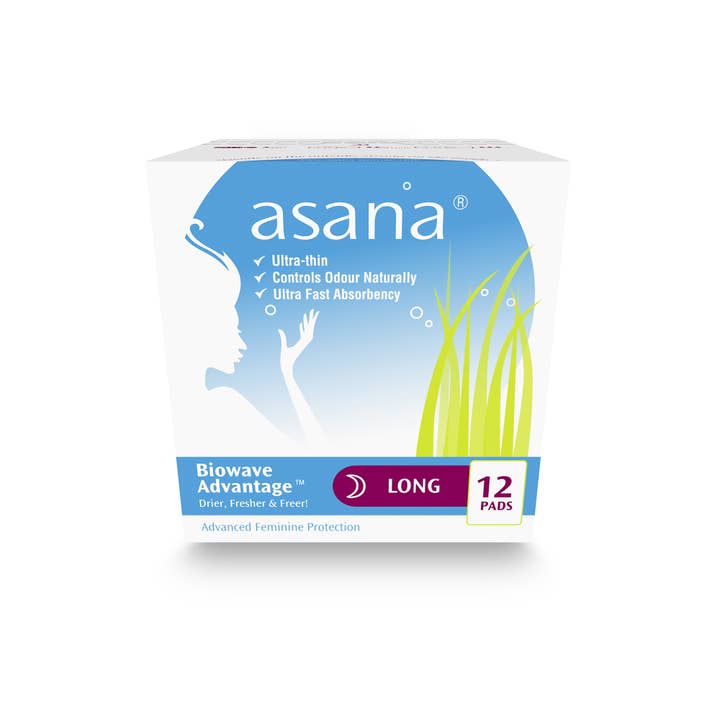 ASANA Chlorine-Free LONG NIGHT Pads 12 pieces "Pack of 48" for wholesale by ASANA