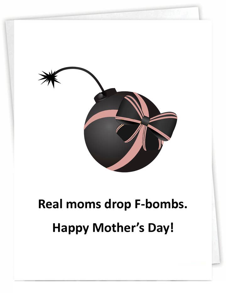 Funny Mother's Day Card - F-Bomb - Blank Inside for wholesale by Blue Spark Card Co