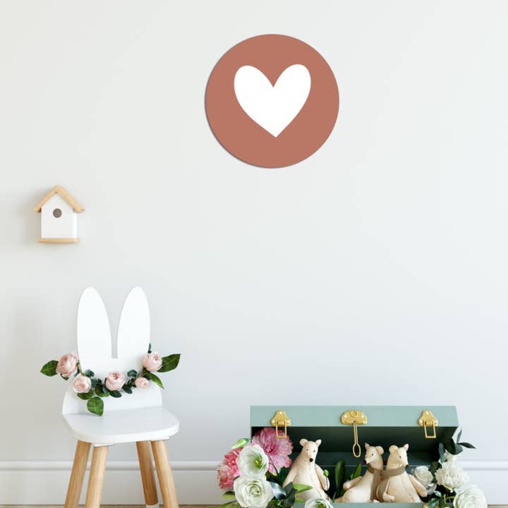 Roundie mural - Coeur - Blush positif pour la vente par Kids-ware Lifestyle