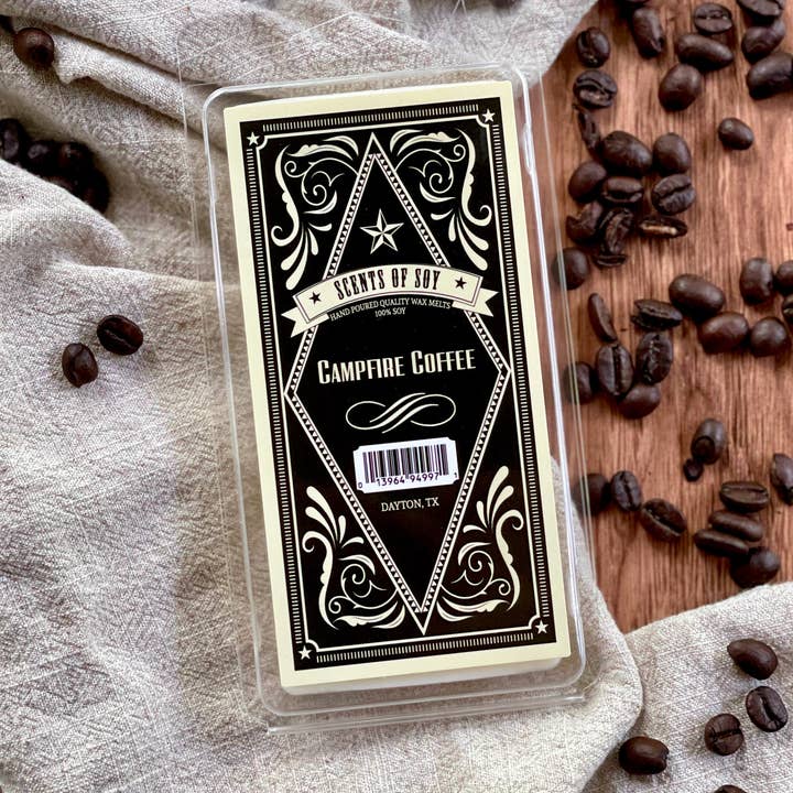 Fonte de cire rustique Campfire Coffee pour la vente par Scents Of Soy Candle Company