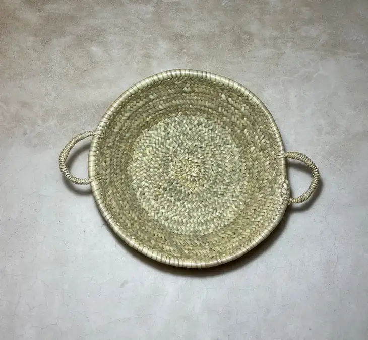 Melecraft – wholesale Decorative tray – Palm Leaf Trays - Moroccan Handmade Wicker Basket20