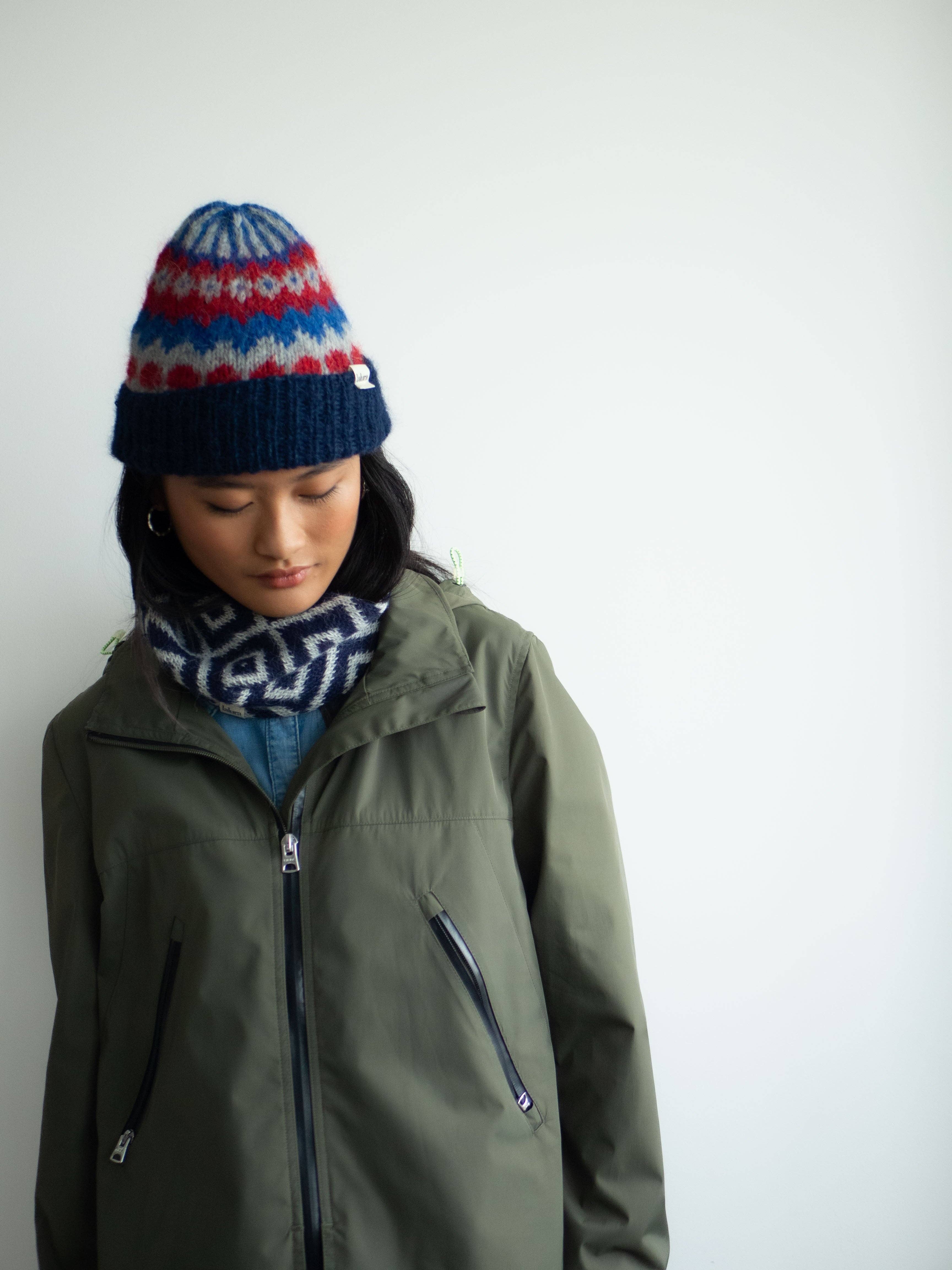 Lalura - Vendita all'ingrosso Sciarpa - Donna - Collo tessere blu quadri7