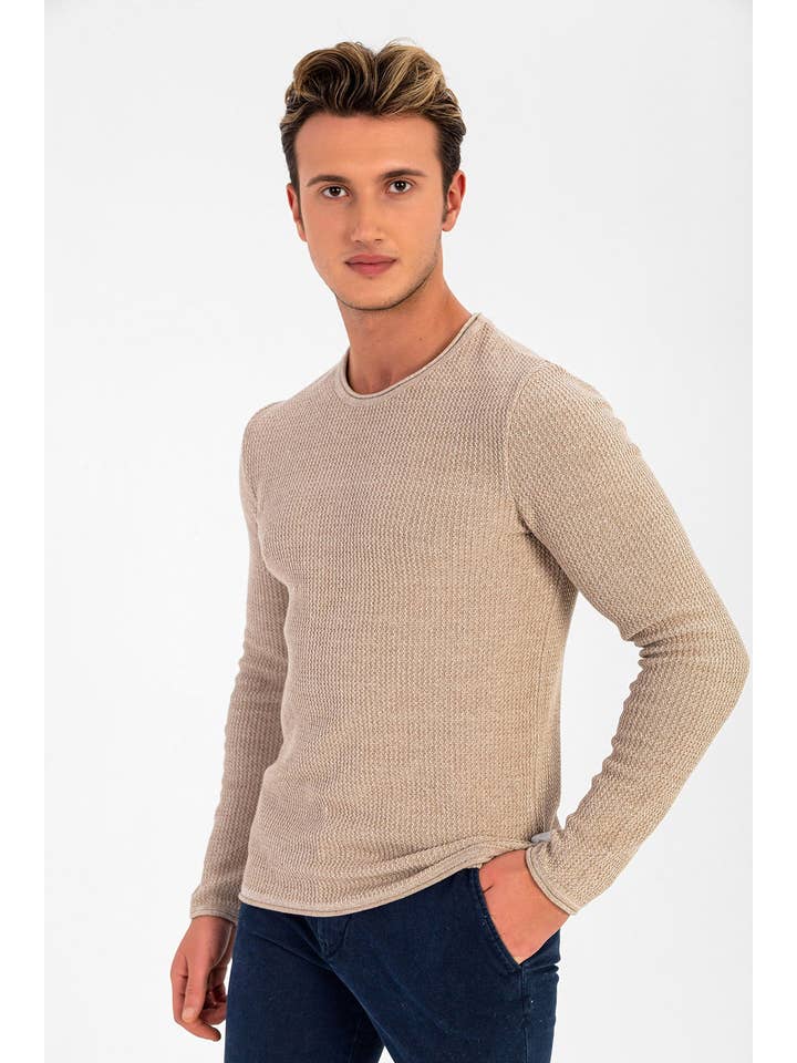 TUEBA TRENDNIT US Inc. - Wholesale Knit Sweater - Men's - ZIGZAG KNIT MEN'S SWEATER