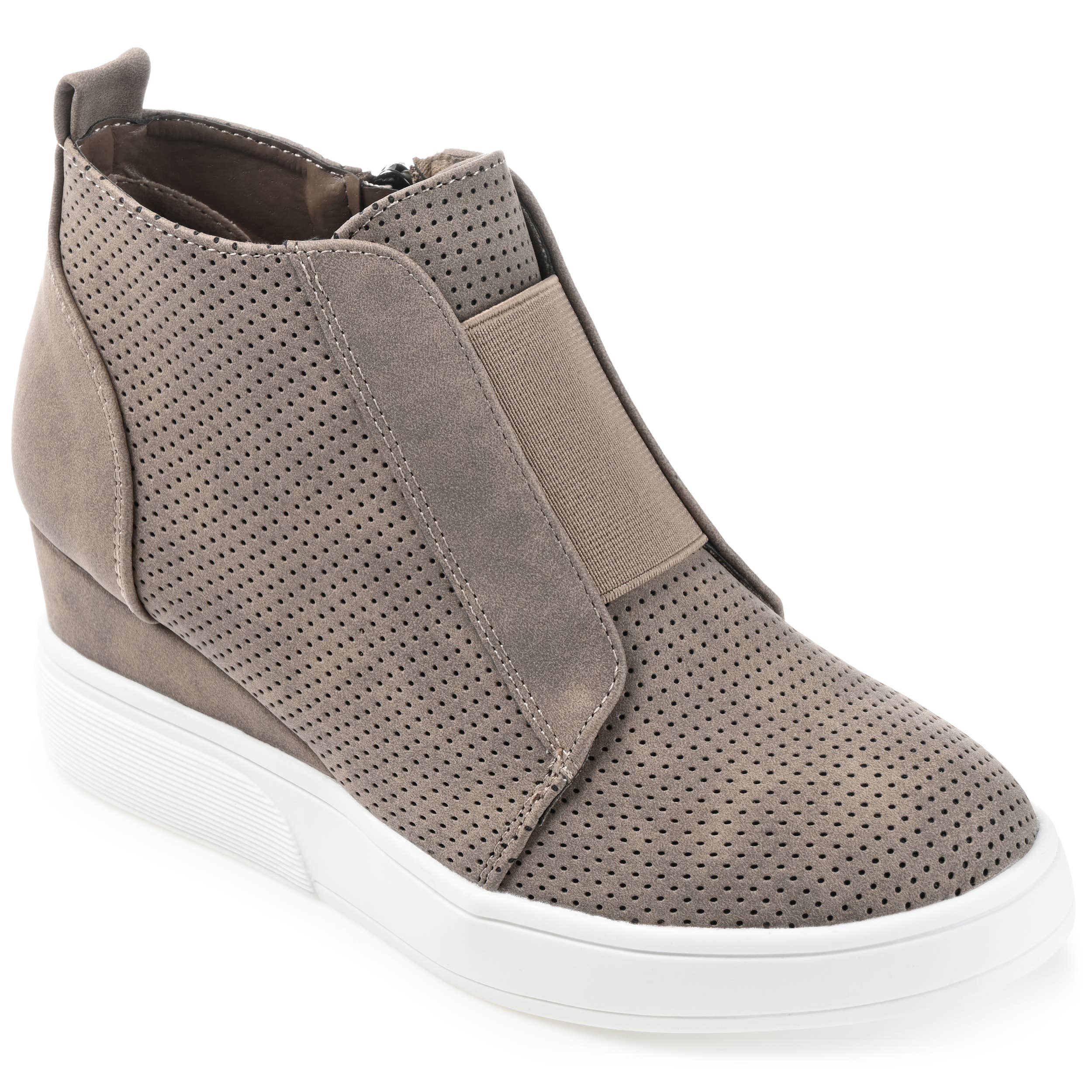 Journee - Wholesale Slip On Sneakers - Women's - Clara Wedge Sneakers In Faux Leather5