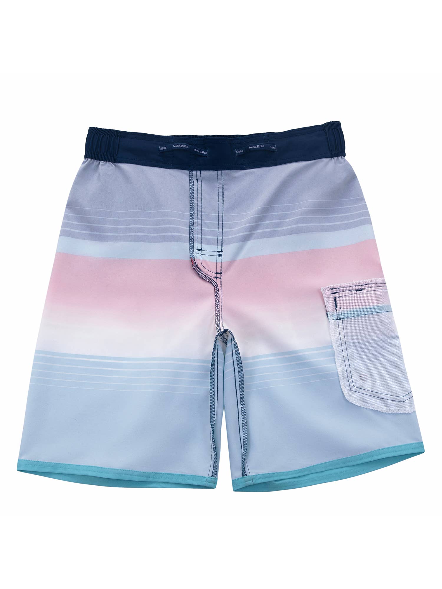 Rokka & Rolla - Wholesale Swim Shorts - Men's - Men's 9" Half Elastic Waist Board Swim Shorts Swimwear14