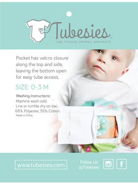 Tubesies – Großhandel Body (ohne Füße) – Baby – Tubesies Lg Slv Teal Stitch Patch Einteiler mit G-Tube-Zugang