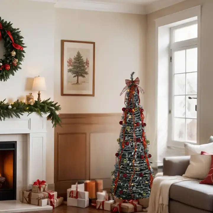 SINT - Wholesale Artificial Christmas Tree - Premium 6ft Artificial Pre-Decorated Lighted Christmas Tree5