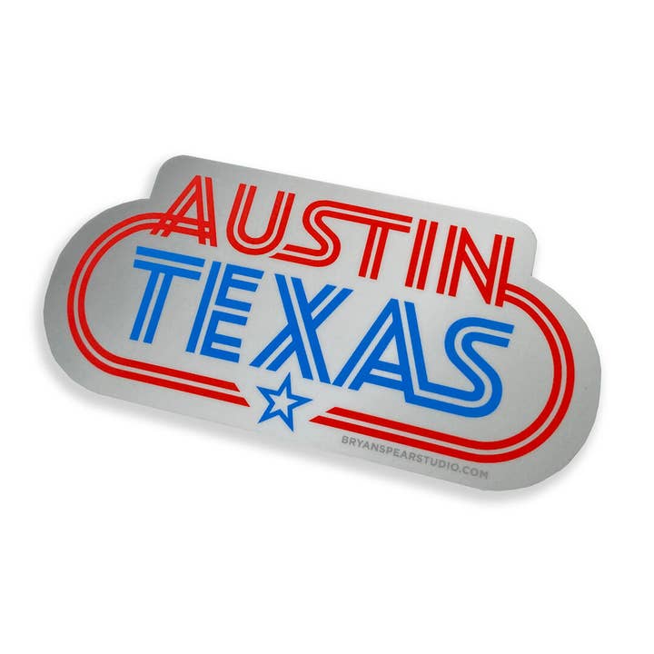 Austin Lines Sticker for wholesale by Bryan Spear Studio