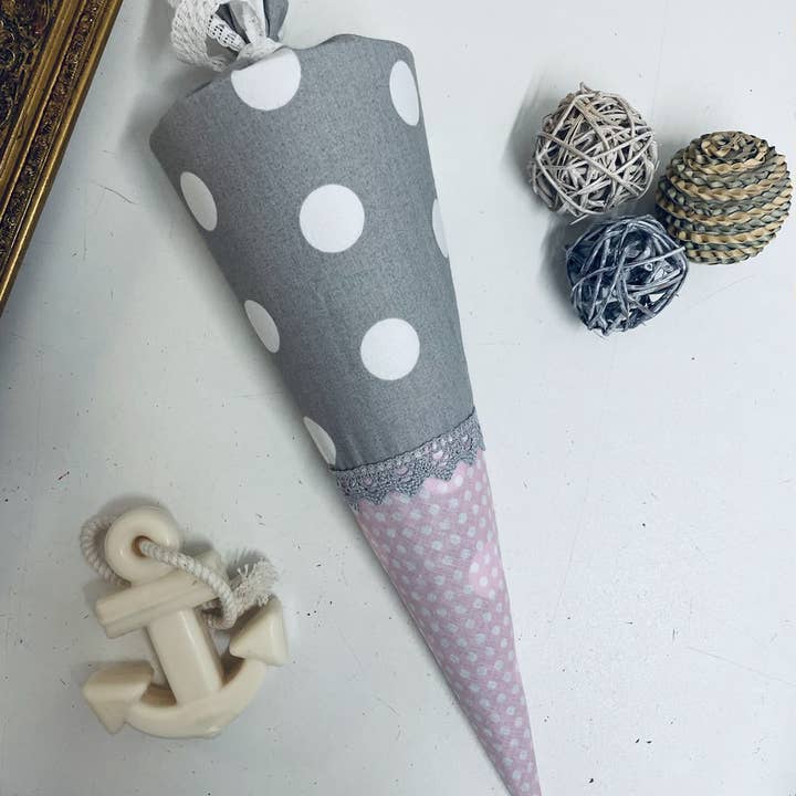 Küstenfieber® - Vendita all'ingrosso Confezioni regalo - Cono scolastico piccolo in cotone 100% - cono gemello, cono zucchero o per asilo