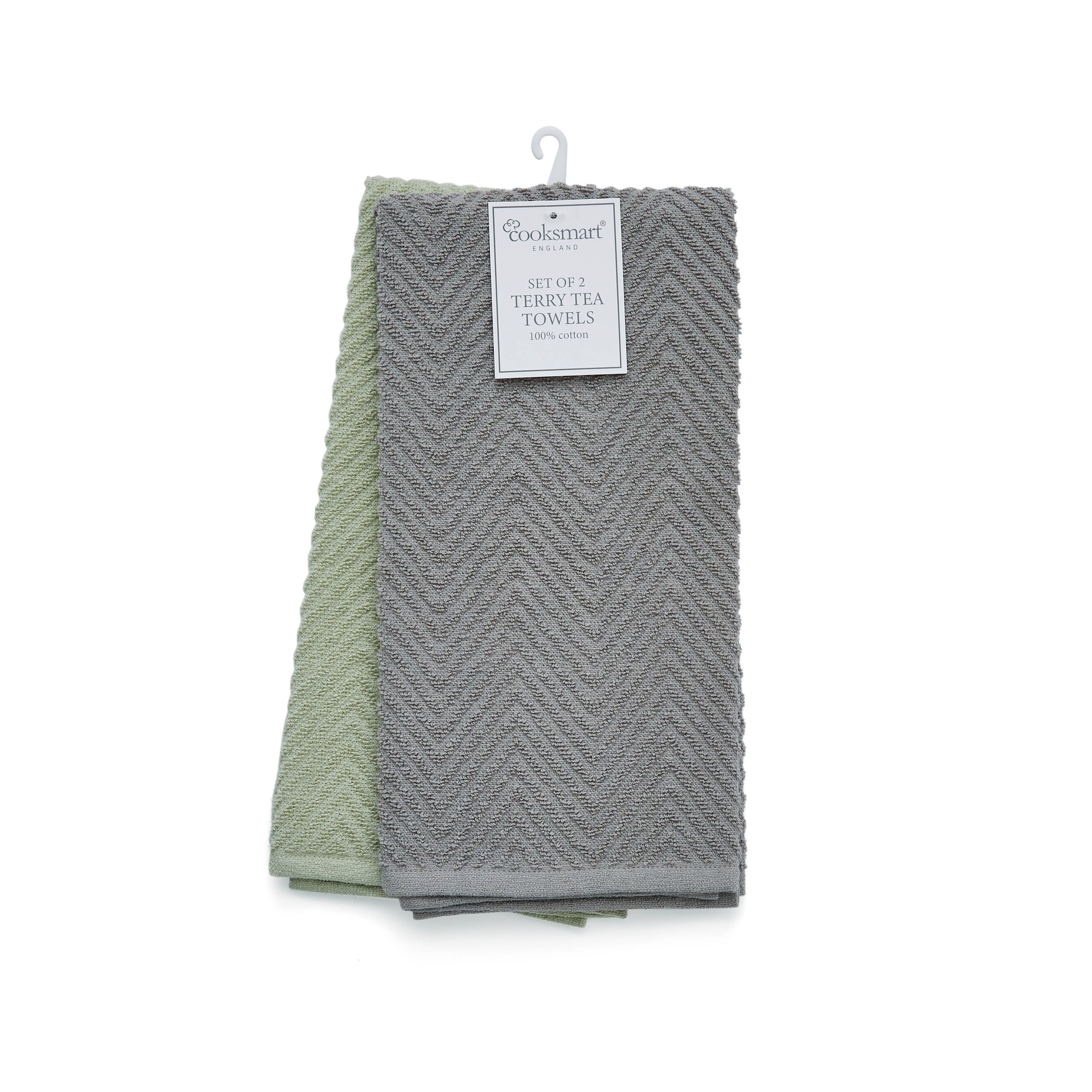 Multi 2 Pack Terry Tea Towel - Chevron Terry Collection for wholesale on Faire0