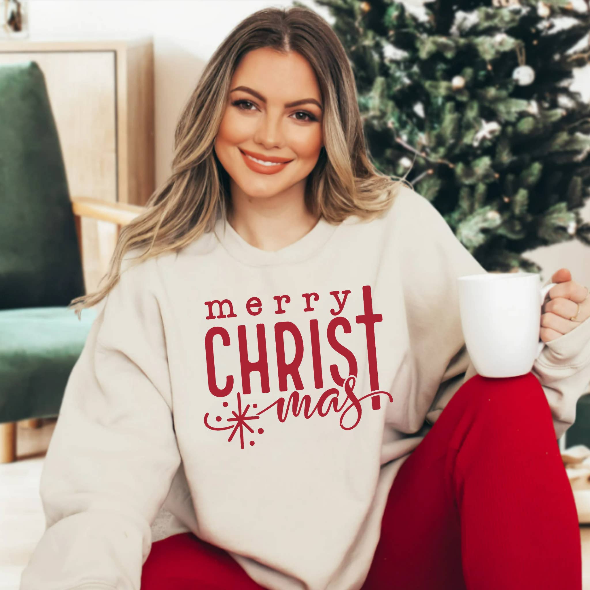 TEELUX – wholesale Sublimatöverföring – (skjorta ingår ej) God Jul i RÖTT - Screentryck Transfer