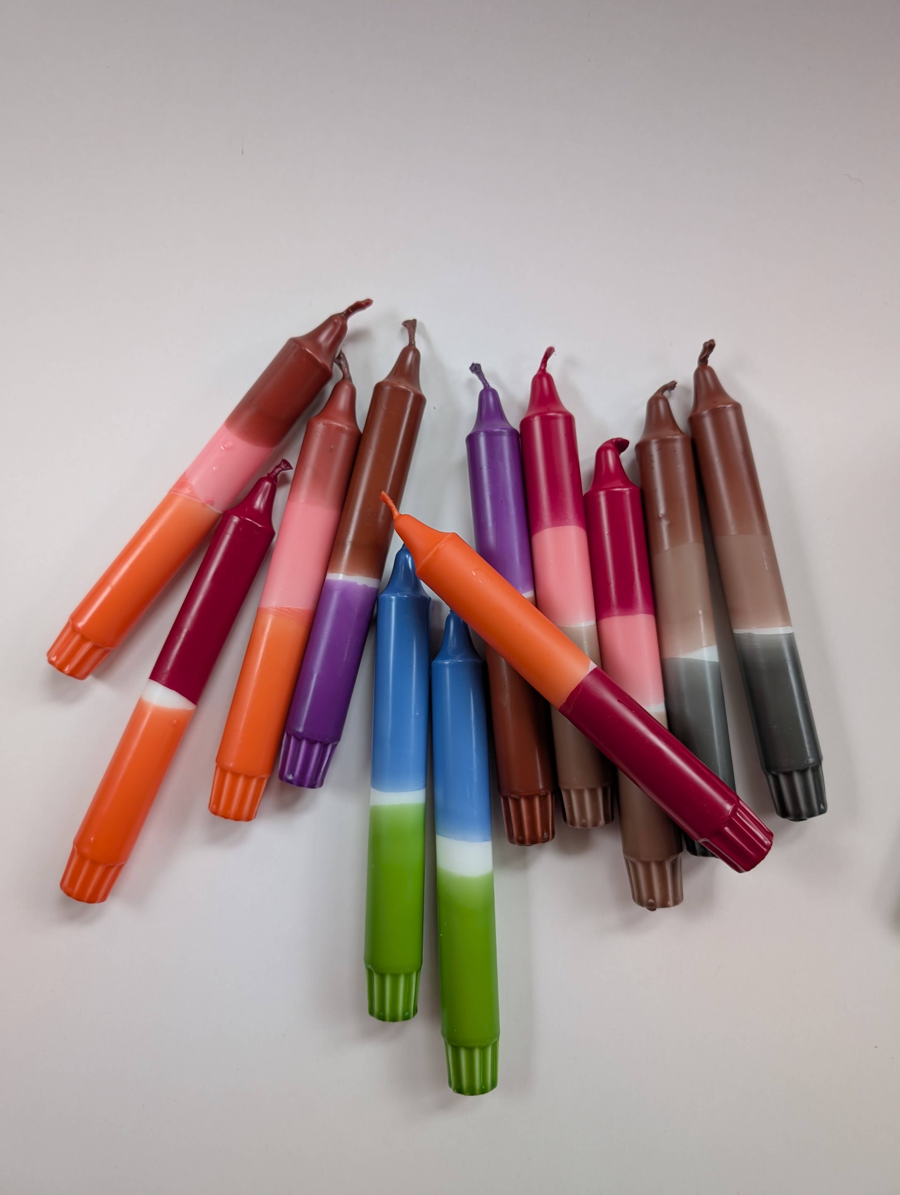 Elate and Co. - Wholesale Tapered Candle/Candlestick - Dip Dye candles x Burnt Orange + Bordeaux1