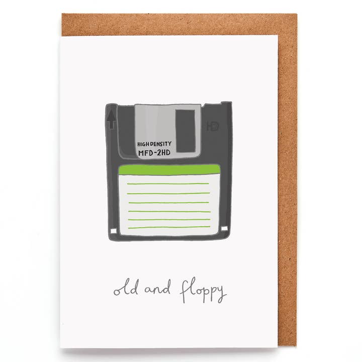 Floppy Disc Birthday Card | Funny Birthday Card | Male Card for wholesale by You've Got Pen On Your Face