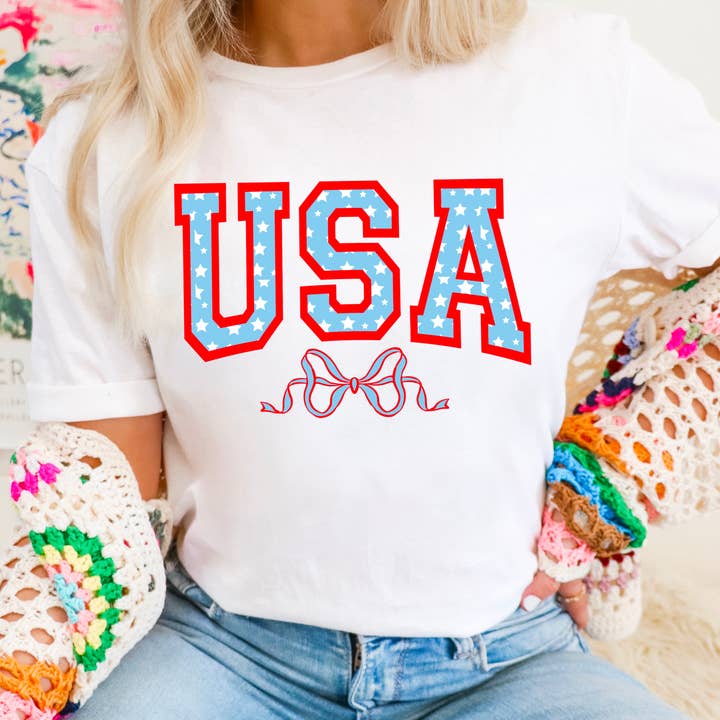 Coquette USA | July 4th Graphic Tee | Gildan for wholesale by Shoppe SHC