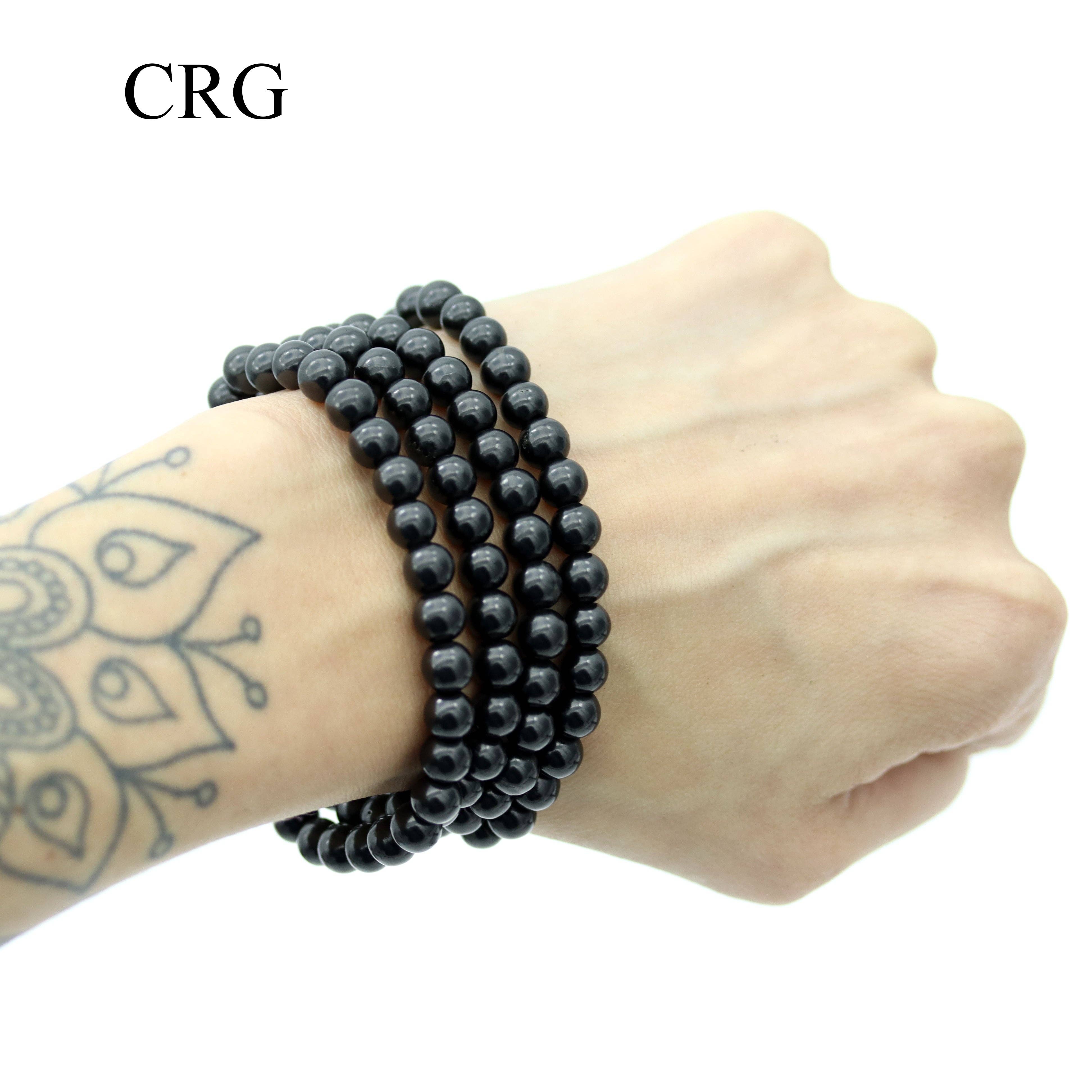 Crystal River Gems LLC - Venta al por mayor Pulsera de cuentas - Cantidad: 1 pulsera de shungita y abalorios de 6 mm2