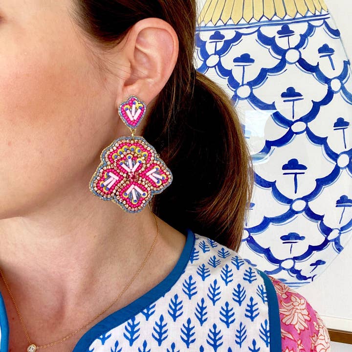 Beth Ladd Collections - Wholesale Dangle Earrings - Taj Flower Earrings