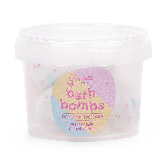 5 Esferas de Banho Brancas Arco-Íris – Coco - 5x8g por atacado de Isabelle Laurier