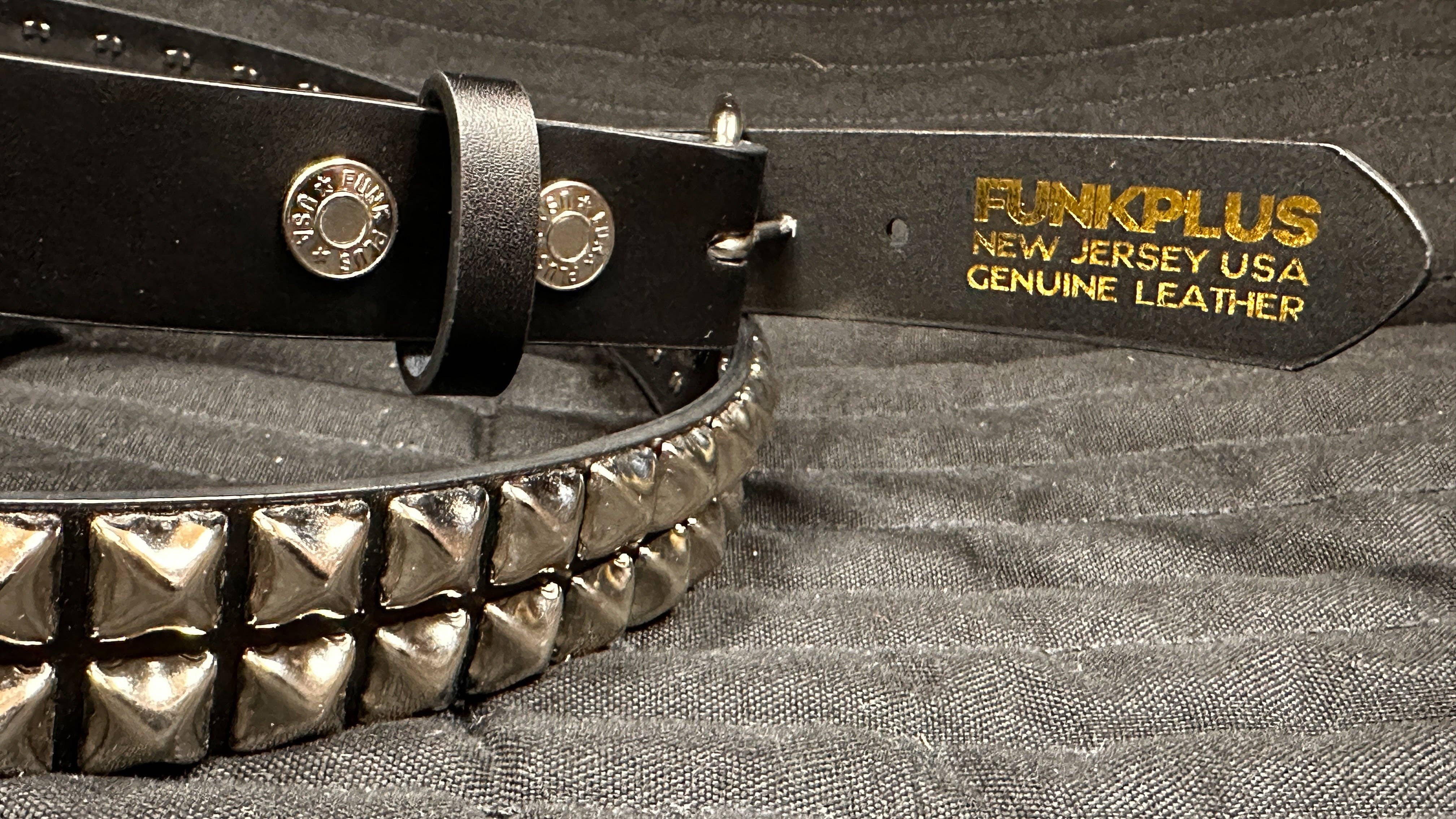 Funk Plus - Wholesale Belt - Women's - BT117 2 ROW 1/2' PYRAMID STUDS, 1 1/4" WIDE1