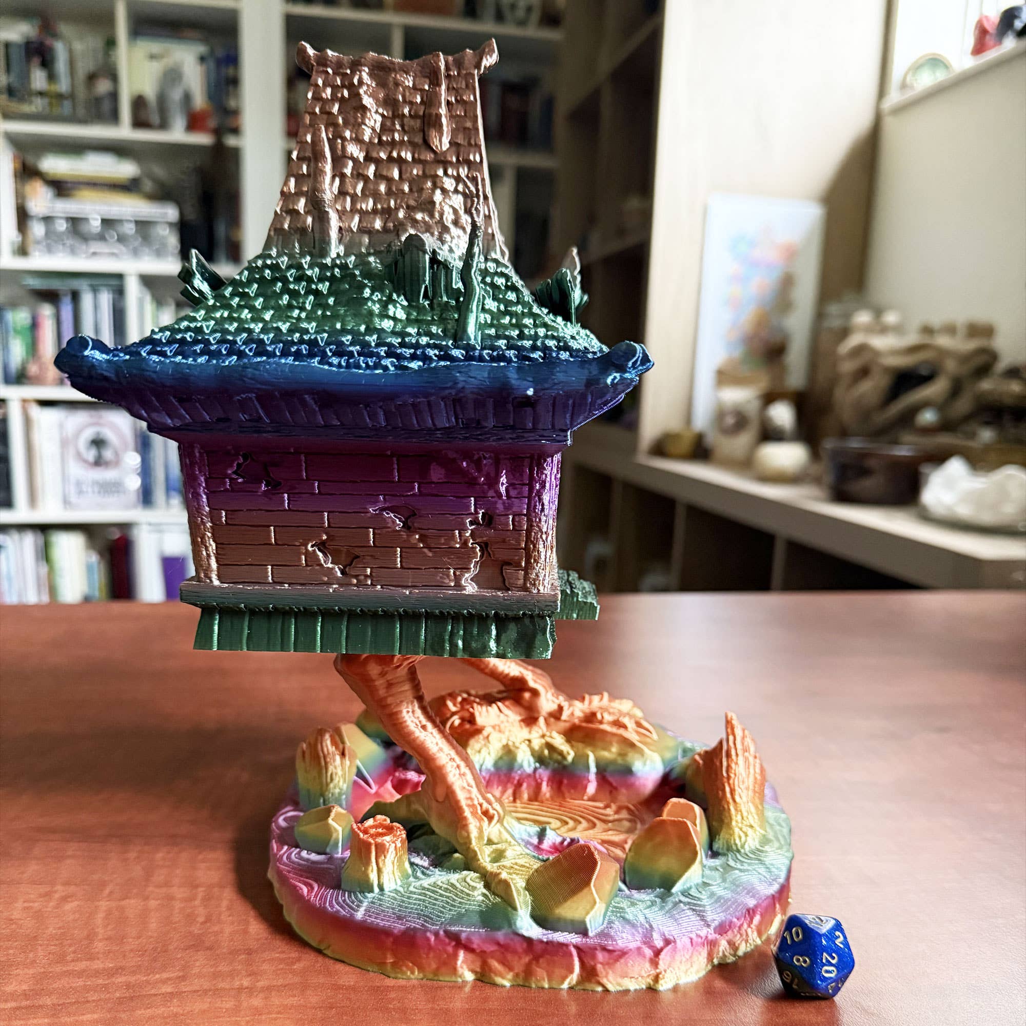 American Carver LLC - Wholesale Dice - Baba Yaga Hut Dice Tower | TTRPG, D&D, Pathfinder, CoC4