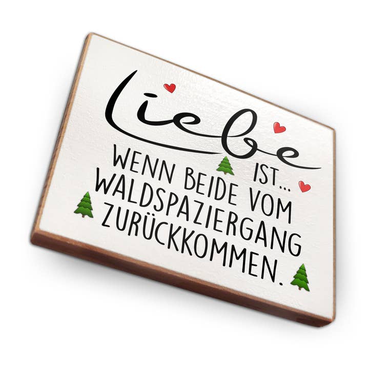 Koelkastmagneet van beukenhout - Liefde is wanneer beide van voor wholesale door wammi