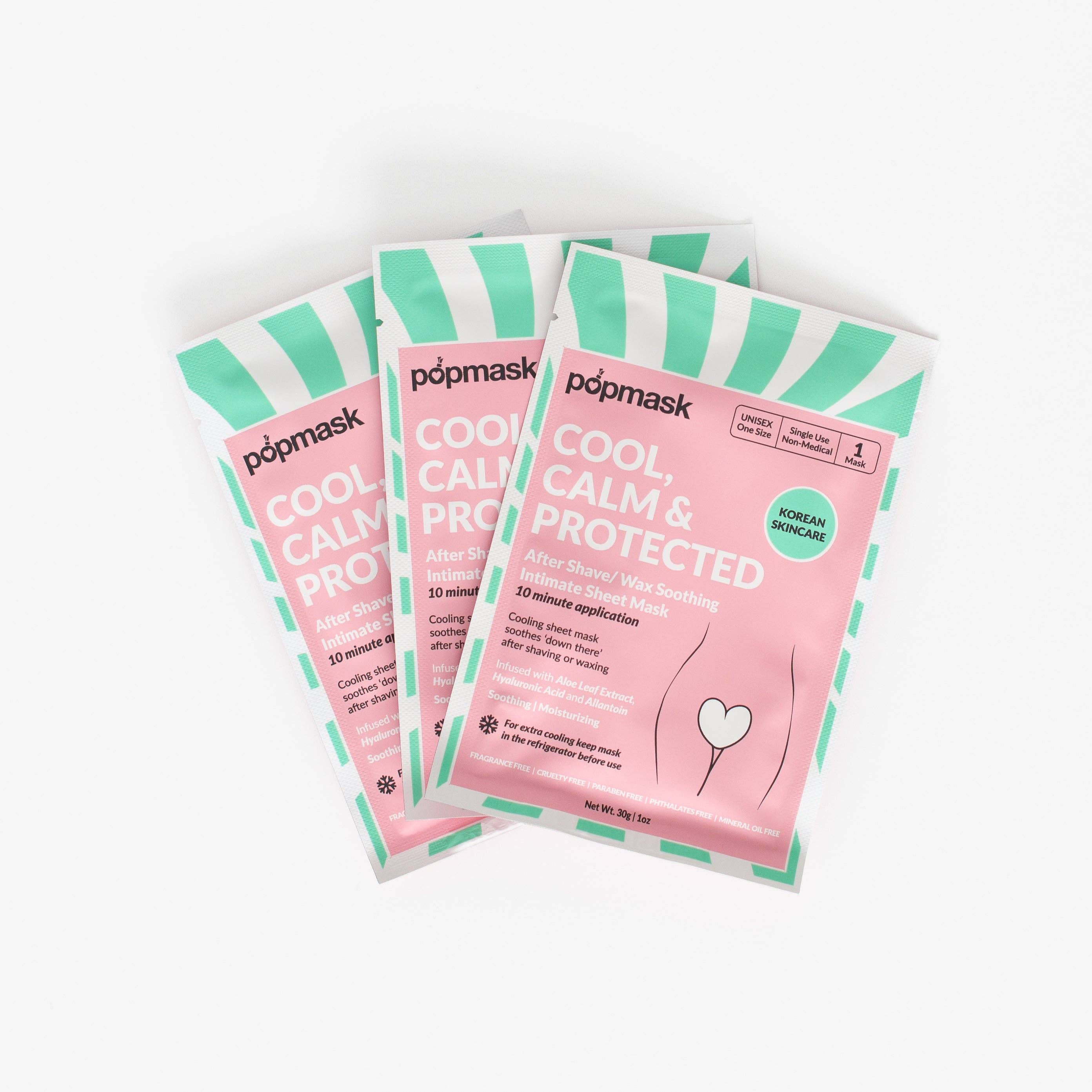 Popmask London - Wholesale Skin Smoothing Kit - Cool, Calm & Protected Sheet Mask1