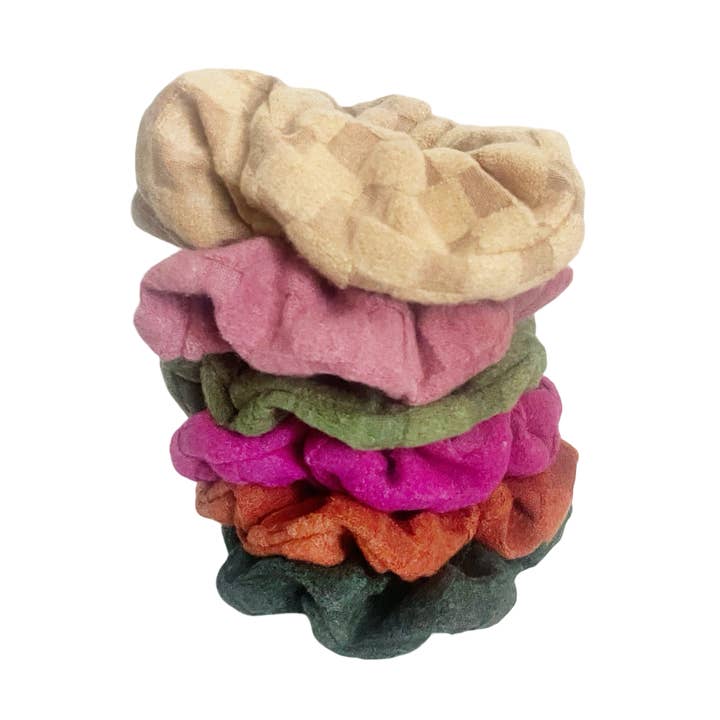 Chouchou en maille texturée à carreaux pour la vente par Lady Eleanor & Co