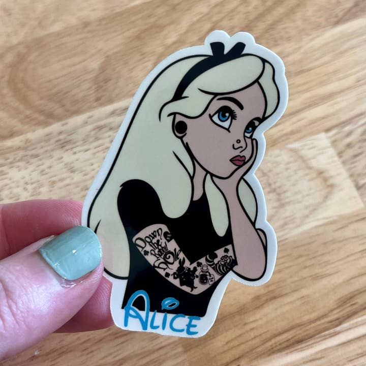 Alice, Disney, Autocollant en vinyle, Alice au pays des merveilles pour la vente par Graceful Darkness, LLC