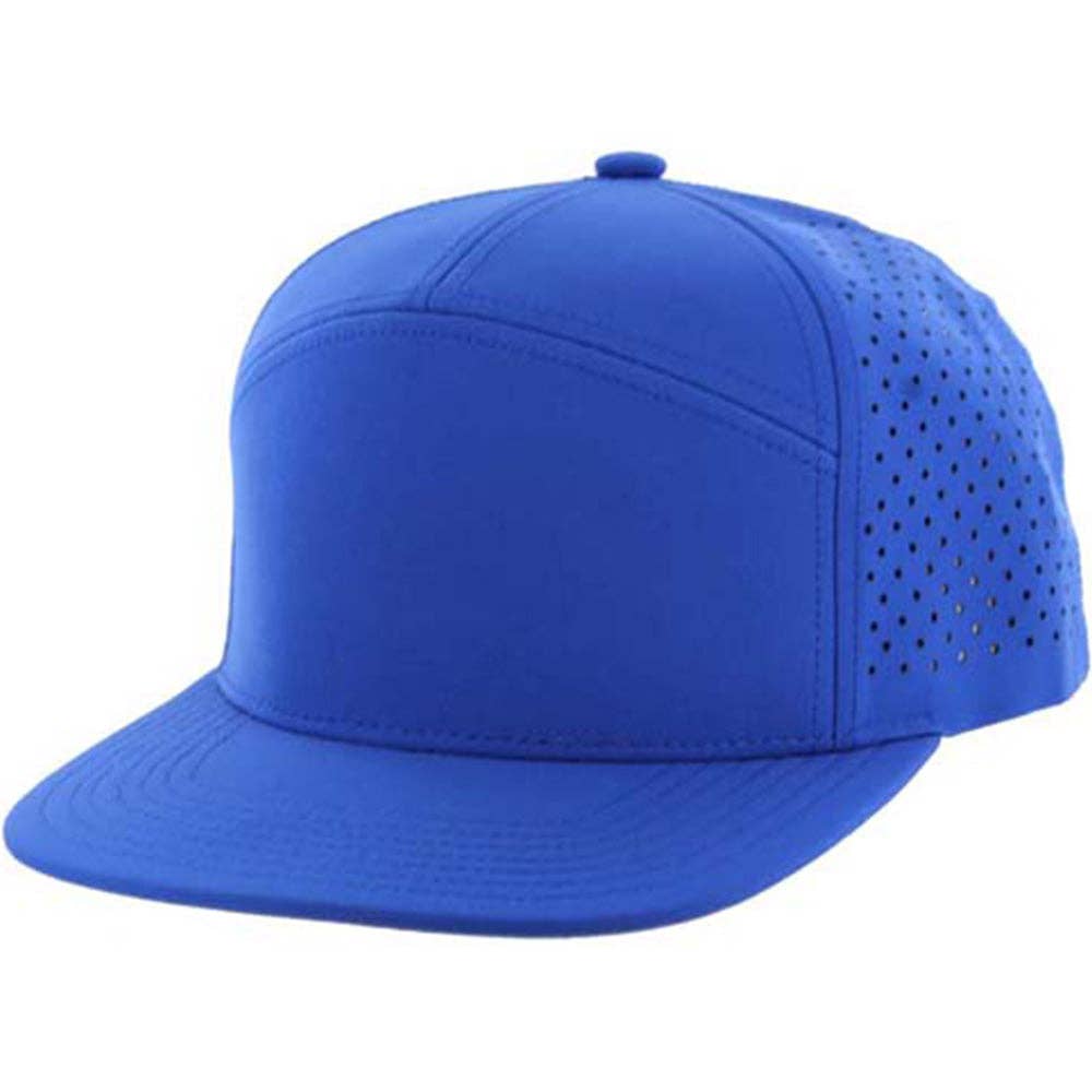 Zion Brand - Wholesale Flat Brim Cap - Unisex - BLANK 7 PANEL HYDRO SNAPBACK CAP7