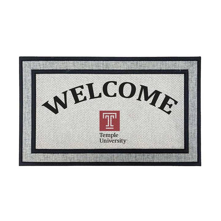 Paillasson de bienvenue 18x30 Hiboux du Temple gris pour la vente par KH Sports Fan