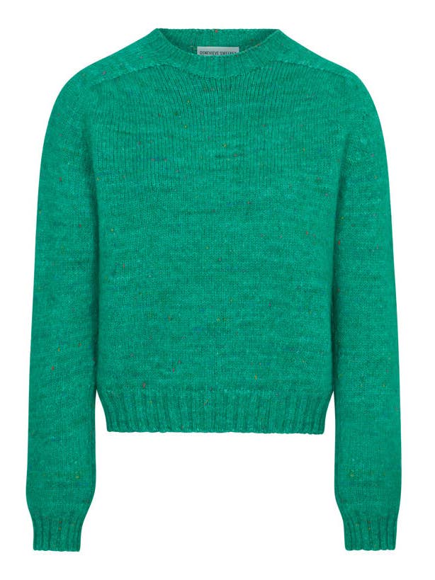 Willow Alpaca Merino Wool Sweater Bright Green for wholesale by Genevieve Sweeney