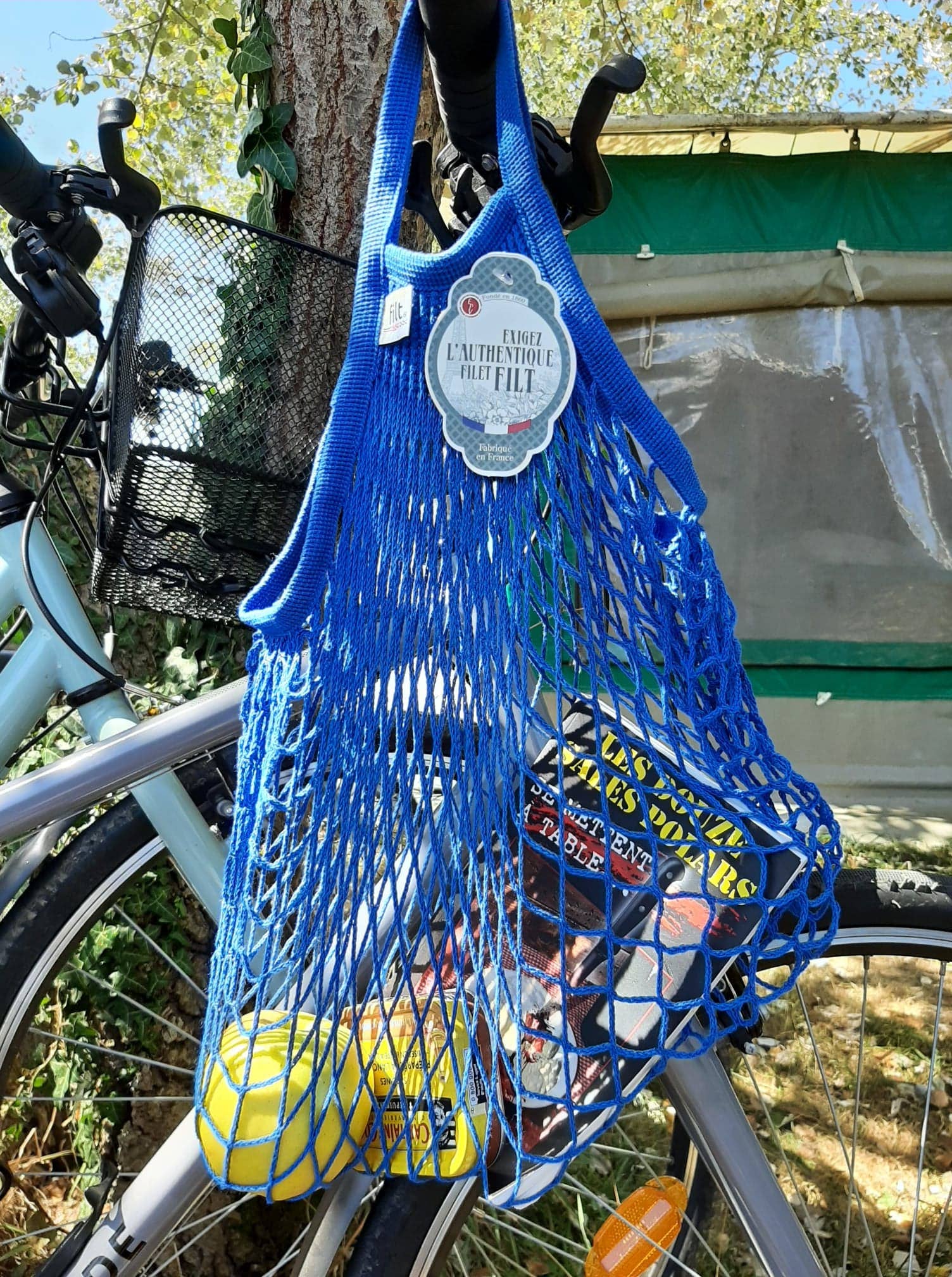 Filt1860 - Wholesale Grocery/Shopping Bag - Net shopping bag Bleu Matisse small handles2