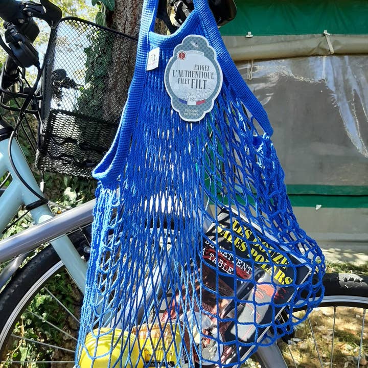 Filt1860 - Wholesale Grocery/Shopping Bag - Net shopping bag Bleu Matisse small handles2